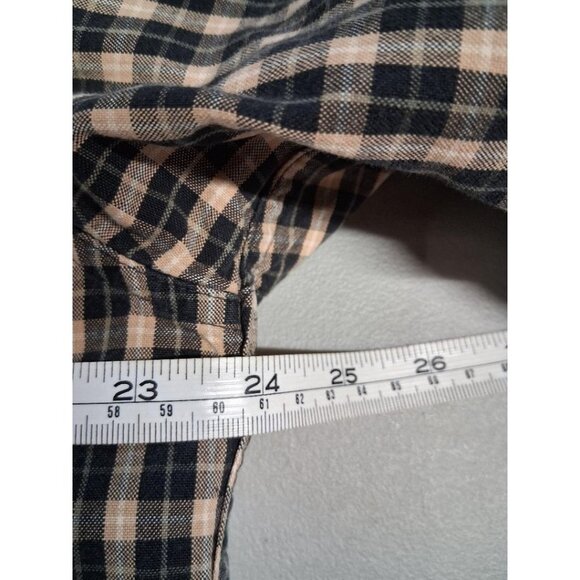 L.L. Bean Mens Plaid Button-Down Shirt Gingham Cotton Long Sleeve Size Large - Picture 6 of 6